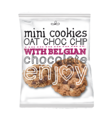 Mini oat cookies chocolate chip